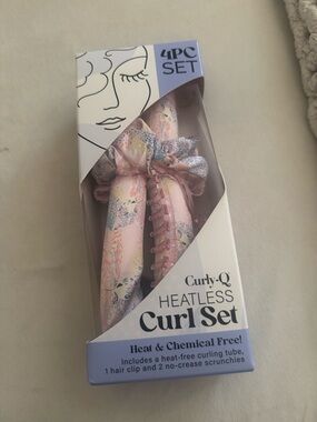 Curly-Q Heatless Curl Set - Pink Pastel 4pc